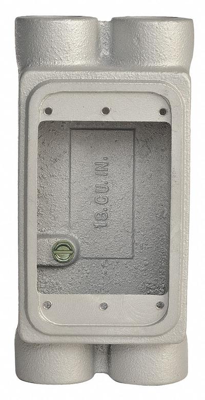 APPLETON ELECTRIC Electrical Box: Iron, Rectangular, 1 Gangs, 1/2 in Hub Size - Iron Weatherproof Electrical Boxes