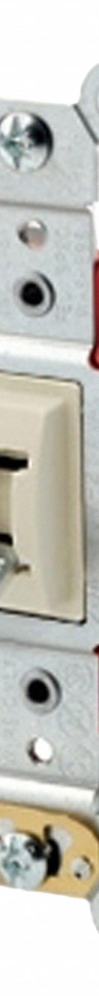 LEVITON Wall Switch: Toggle Switch, Single Pole, Maintained, Ivory, 120/277V AC, 20 A (MPN 1221-2IL). Key specifications — Illuminated: No; Voltage Rating: 120/277V AC.