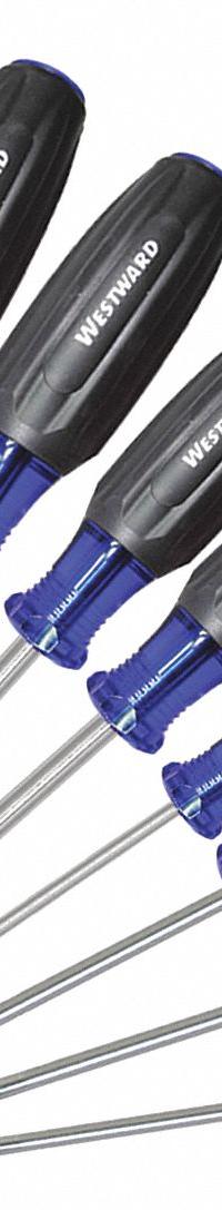 WESTWARD Magnetized Tip Screwdriver Set: 1-10 Pieces, 10 Pieces, Phillips/Slotted/Square Tip (MPN 401L82). Key specifications — attr1205274: WESTWARD; attr1205269: 1/4 in.