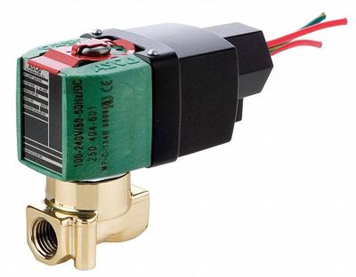 REDHAT Solenoid Valve: 2-Way, Normally Closed, 1/4 in Pipe Size, 100 to 240V AC/DC - 2-Way/2-Position, Normally Closed Solenoid Valves