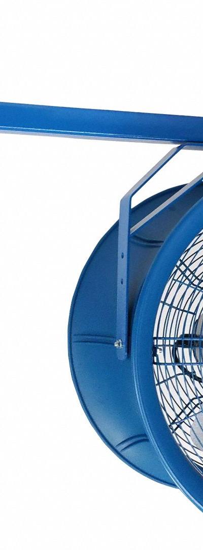 PATTERSON Mounted Fan: 10 in Blade Dia - High-Velocity Industrial Wall-Mount Fans