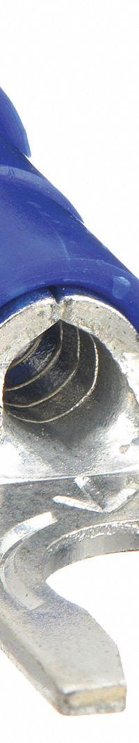 3M Fork Terminals: Blue, Vinyl, #10 Stud Size, 16 AWG – 14 AWG Wire Range, Locking Fork, 1,000 V (MPN LFV14-10). Key specifications — Barrel Style: Funnel; Manufacturer Part Number: LFV14-10; Brand: 3M; Series: TR.