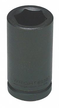 WRIGHT TOOL Impact Socket: 3/4 in Drive Size, SAE, 2 7/8 in Socket Size, 6-Point, Deep, Black Oxide (MPN 69122). Key specifications — attr1215501: WRIGHT TOOL; attr1215515: Black Oxide; attr1215518: 2-7/8 in.