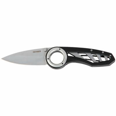 GERBER Folding Knife: 3 in Blade Lg, 4 1/2 in Closed Lg, 7 1/2 in Overall Lg, Aluminum - Manually-Opening Folding Knives