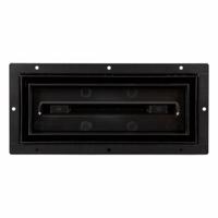 Floor Register: Ceiling/Floor/Wall, 3 1/4 in H, 12 7/8 in W, Decorative, Uncoated, Black, One-Way (MPN FMLIT2X12BLK). Key specifications — Adjustable Blades: No; Brand: FITTES; Airflow Directions: One-Way; Grille Color: Black.