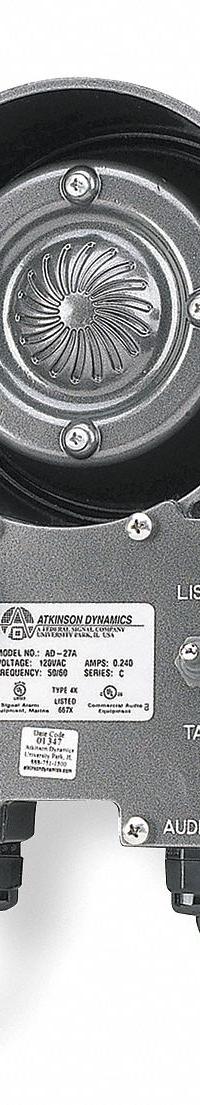 ATKINSON DYNAMICS Audio Intercom Module: 120V AC, AD-27AD, Sub-Primary. Key specifications — Mounting Style: Surface Mount; For Location: Outdoor; Includes: Power Cord.