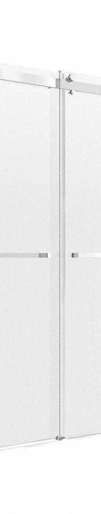FOREMOST Shower Door: 43 in Min. Door Wd, 47 in Max. Door Wd, 76 in Overall Ht, Clear Tempered Glass (MPN LGDR4876-CL-SV). Key specifications — Brand: FOREMOST.