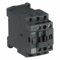 SCHNEIDER IEC Magnetic Contactor: Non-Reversing, 3 Poles, 3NO Contacts, 9 A, 24V DC Coil (MPN DPE09BL). Key specifications — Brand: SCHNEIDER; Integrated Surge Suppression: No.