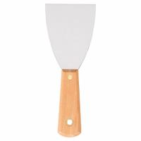 WESTWARD Scraper: Bld. Mat. Carbon Steel, Hdl. Mat. Wood, Flex, Tapered Bld. Shape, 8 in Overall Lg (MPN 13A712). Key specifications — attr1004902: WESTWARD; attr1012057: Full; attr1014703: Wood; attr1017570: Standard End; attr1029655: Straight; attr1034073: Straight.