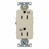 LEVITON Plugs and Receptacles: Duplex, 5-15, Ivory, 125V AC, 15 A, 2 Pole / 3 Wire (MPN WDR15-I)