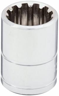 WESTWARD Socket: Metric, 1/4 in Drive Size, 12 mm Socket Size, Spline, Std, Chrome, 25 mm Overall Lg (MPN 33M333). Key specifications — attr1204417: WESTWARD; attr1204392: Chrome.