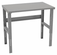 TENNSCO Workbench: Adj Ht, Steel, 48 in x 30 in, 4,000 lb Overall Load Capacity, Gray (MPN WBAT-1-3048S). Key specifications — Brand: TENNSCO.