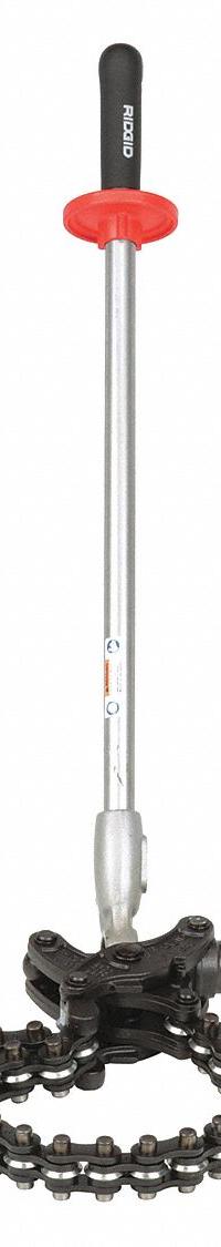 RIDGID Pipe Cutter: 1 1/2 in – 6 in OD Cutting Capacity, Ratcheting Chain Cutter, 33 1/2 in Tool Lg (MPN 32900). Key specifications — attr327812: 32900; attr327818: Cast-Iron; attr327815: RIDGID.