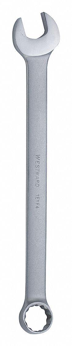 WESTWARD Combination Wrench: Alloy Steel, Satin, 2 1/16 in Head Size, 26 1/4 in Overall Lg - SAE 12-Point Combination Wrenches