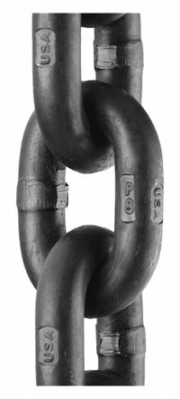 PEERLESS Straight Chain: 9/32 in Trade Size, 80 Chain Grade, Alloy Steel, Straight, No Hook Included (MPN 5050223). Key specifications — Link Type: Straight; Brand: PEERLESS.