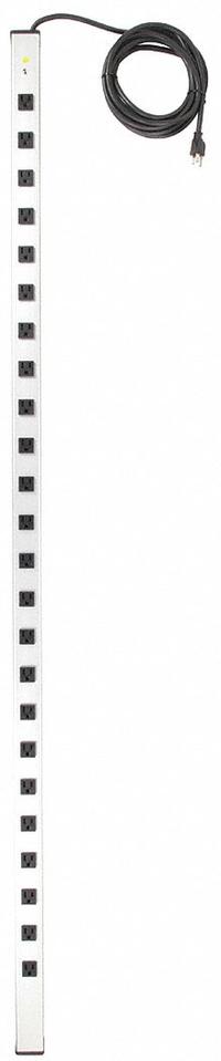 APPROVED VENDOR Outlet Strip: 24 Outlets, 15 ft Cord Lg, 15 A Current, Not UL Rated for Healthcare (MPN 2MV37). Key specifications — Brand: APPROVED VENDOR; Mounting Style: Clip.