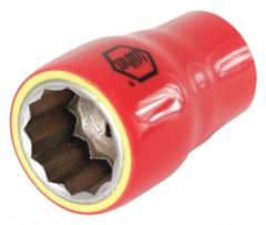 WIHA Insulated Socket: 1/2 in Drive Size, 21 mm Socket Size, 1 5/8 in Overall Lg, 12-Point, Std (MPN 31621). Key specifications — attr1204321: Not Tether Capable; attr1204320: Chrome; attr1204316: WIHA.