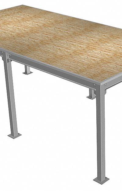 PORTA-KING Platform Mezzanine: 16 ft x 24 ft x 9 ft, Unassembled, 384 sq ft, OSB - Standard Deck