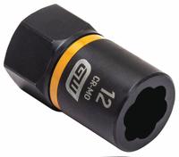 GEARWRENCH Bolt Extractor: 12 mm Socket Size, 7-Point, Std, Black Oxide, Not Tether Capable (MPN 84763). Key specifications — attr1204113: Standard; attr1204115: GEARWRENCH; attr1204121: 12 mm; attr1204116: Not Tether Capable; attr1204118: Black Oxide.