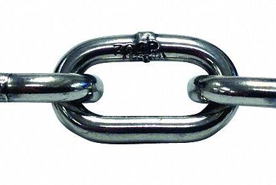 PEWAG Straight Chain: 1/8 in Chain Trade Size - Corrosion-Resistant Grade-30 Load-Securing Chains