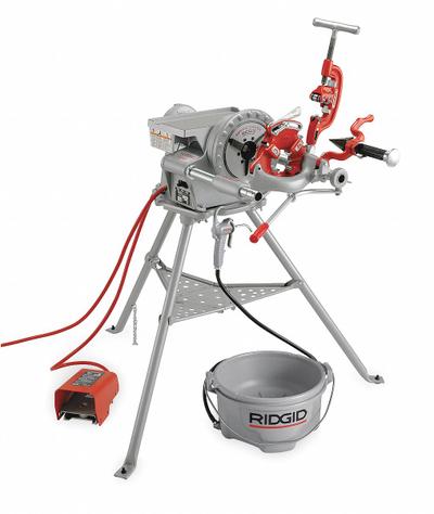 RIDGID Portable Pipe Threading Machine: 300, For 1/8 in to 2 in Pipe, 1/2 hp, Manual Chuck - Portable Pipe Threading Machines