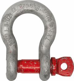 CROSBY D-Shackle: Chain Shackle, 110,000 lb Working Load Limit, 4 1/8 in Wd Between Eyes, Silver (MPN 1018678). Key specifications — Body Color: Silver; Brand: CROSBY.