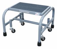 COTTERMAN Step Stool: 12 in Overall Ht, 450 lb Load Cap, 1 Steps, Steel, 12 in Standing Ht (MPN 1001N1818A5E10B3C1P1). Key specifications — attr1051722: Rolling Step Stool; attr1055542: Not Stackable; attr1051712: Replacement Foot Pads; attr1051697: COTTERMAN; attr1051699: (4) Swivel; attr1051702: Gray; attr1051707: Rubber; attr1051708: Slip-Resistant.