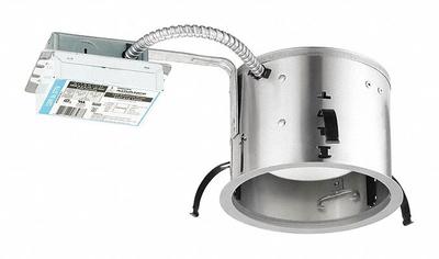 JUNO LIGHTING Recessed Down Light: Airtight Remodel, 6 in Dia, 600 lm, 3500K, 8.9 W - Remodeled-Ceiling Recessed LED Downlight Housings