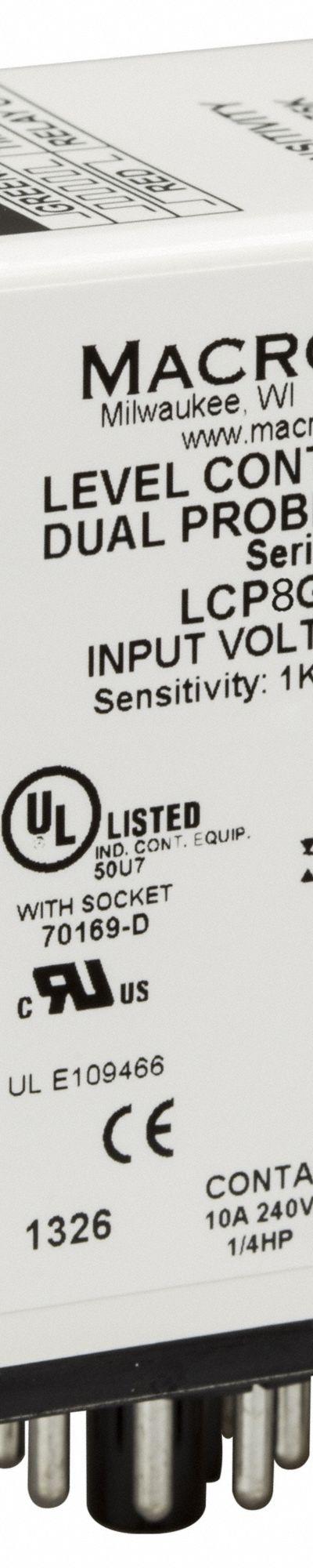 MACROMATIC Liquid Level Relay: Socket Mounted - Socket-Mounted Relays