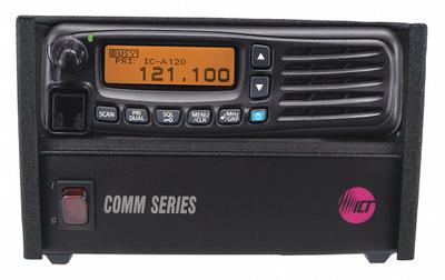 ICOM Transceiver: Aviation, VHF, Analog, 36 W, 200 Channels, Alphanumeric, A120 - Vehicle-Mounted & Desktop Aviation Radios