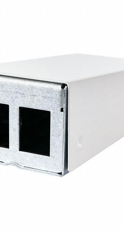 METZ CONNECT RJ45 Housing: Surface, Steel, RJ45, 2 Ports, Unequipped - Voice & Data Housings, Panels & Connector Components