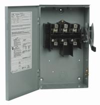 EATON Safety Switch: Non-Fusible, 60 A, Three Phase, 240V AC, Galvanized Steel, Indoor (MPN DG322UGB). Key specifications — attr867131: EATON.