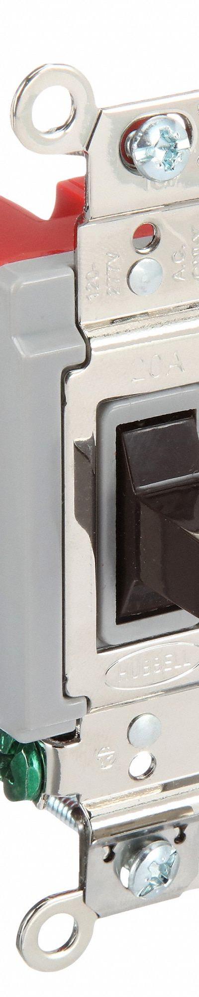 BRYANT Wall Switch: Toggle Switch, Single Pole/Double Throw, Momentary, Brown - Toggle Wall Switches