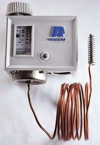RANCO Freezer Control: Temp Control, -35°F to 15°F, SPST, Opens on Rise - Refrigeration Temperature Controls