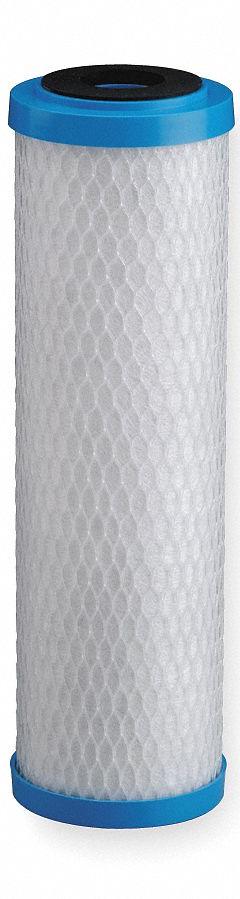 PENTAIR/PENTEK Water Filter Cartridge: 1 micron Micron Rating, 2,500 gal Service Life - Gallons (MPN 255416-75). Key specifications — Filter Media: Carbon; Reduces: Chloramine Odor.