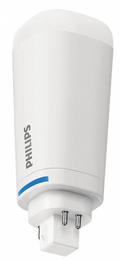 PHILIPS Compact LED Bulb: Type A, 4-Pin (GX24q), Tube, LED, 2700K, 1,200 lm Light Output, Dimmable (MPN 10.5PL-C/T LED/26V-2700 IF 4P 10/1). Key specifications — Brand: PHILIPS; Bulb Designation: 10.5PL-C/T LED/26V-2700 IF 4P 10/1; Dimmable: Yes; Color Temperature: 2700K.