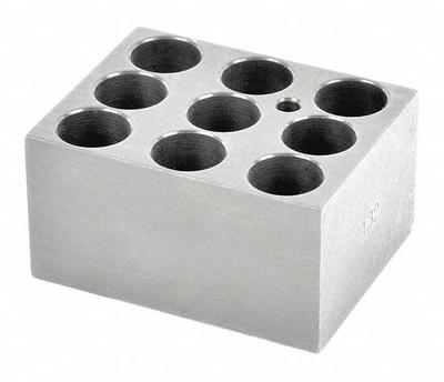 OHAUS Modular Block: Anodized Aluminum, 3 in Overall Wd, 3 3/4 in Overall Lg - Dry Bath Blocks