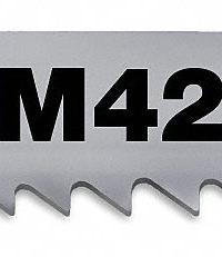 MORSE Band Saw Blade: Bi-Metal, M42, 9 ft 6 in, Variable Cutting Edge, 3/4 in Blade Wd, 8/12, M42 (MPN ZWEFC812M42-9' 6"). Key specifications — attr1211722: 9 ft 6 in; attr1099499: 8/12.