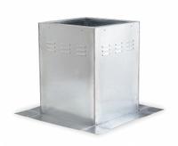 Roof Curb: Fixed Ventilated Curbs, Square Curb, 14 x 14 in Inside Dim, Mfr Part # 4HX54. Key specifications — Curb Outside Width: 17-1/2 in; Finish: Galvanized; For Fan Type: Upblast Fans; Standards: UL 705; Manufacturer Part Number: 4HX54; Brand: DAYTON; Curb Inside Width: 14 in; Material: Steel.