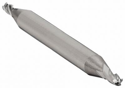 APPROVED VENDOR Ball End Mill: Carbide, Double End, 4 Flute, 3/64" Mill Dia, 3/32" LOC - Double-End Carbide Ball End Mills