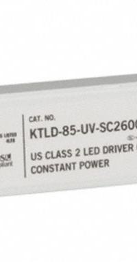 KEYSTONE TECHNOLOGIES LED Driver: Class 2, 85 W Max. Power Output, 120 to 277V AC, 10 to 56V DC (MPN KTLD-85-UV-SC2600-56-VDIM-U4-CP). Key specifications — Brand: KEYSTONE TECHNOLOGIES; Output Voltage: 10 to 56V DC; Dimming Method: 0-10V; Output Current: 860 to 2600 mA.