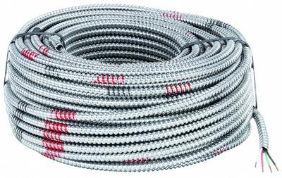 AFC CABLE Metal Clad Armored Cable: 12 AWG, 3 Conductors, Copper, 250 ft, Aluminum - Standard Metal-Clad Cables