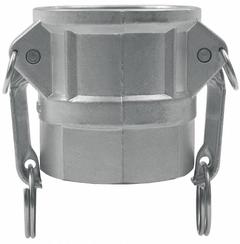 Cam and Groove Coupling: 1 1/2 in Coupling Size, 1 1/2 in Hose Fitting Size, 2 25/32 in Overall Lg (MPN G150-D-BR). Key specifications — Gasket Material: Nitrile; Thread Size: 1-1/2 in -11-1/2; Brand: DIXON VALVE & COUPLING.