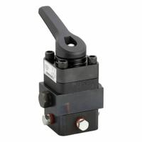 ENERPAC Directional Control Valve: 4.5 gpm Max Flow Rate, Three Positions, 3/8 in NPT, 3/8" NPT, VC (MPN VC20L). Key specifications — attr1018253: ENERPAC; attr1018249: VC20L; attr1018300: Manual; attr1018289: VC; attr1416406: 3/8" NPT.