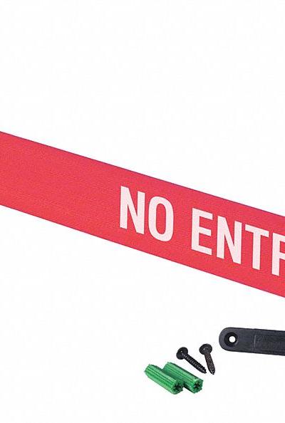 RETRACTA-BELT Wall Mounted Retractable Belt Barrier: Fixed Mounting Plate - Wall-Mount Retractable Belt Barriers