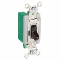 BRYANT Wall Switch: Toggle Switch, Single Pole, Maintained, Brown, 120/277V AC, 30 A (MPN 3001). Key specifications — Illuminated: No; Voltage Rating: 120/277V AC.