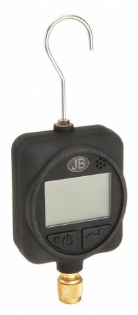 JB INDUSTRIES Vacuum Gauge: LCD, 10 micron Hg to 100,000 micron Hg, ± 10 micron, AA, A2L Compatible (MPN DV-24N). Key specifications — Brand: JB INDUSTRIES; Indication Method: Audio/Visual; Series: DV; Access Port Included: No; Calibration Certificate Type: None.