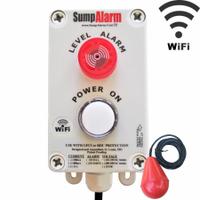 SUMP ALARM High Water Alarm: High Level, 120V AC, Auto/Manual, 90 dB, Audio/Visual, 1 Alarm Inputs (MPN SA-120V-2L-20SB-WIFI). Key specifications — Brand: SUMP ALARM; Nameplate Voltage: 120V AC; Manufacturer Part Number: SA-120V-2L-20SB-WIFI; Switch Type Included: Tether Float; Battery Backup: No.