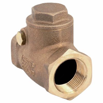 APPROVED VENDOR Swing Check Valve: Swing, Inline Valve Body, 3/4 in Pipe Size, FNPT x FNPT - Bronze Inline Swing Check Valves