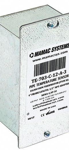 MAMAC Temperature Sensor: Mfr Part # TE-703-C-12-A-3. Key specifications — Manufacturer Part Number: TE-703-C-12-A-3; Product Type: Temperature Sensor.